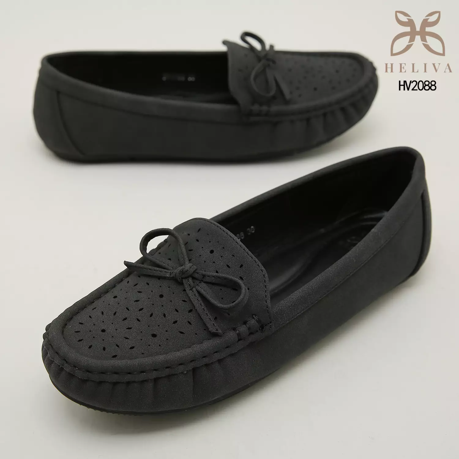 Heliva Elysia Loafers Slip On Bow Shoes