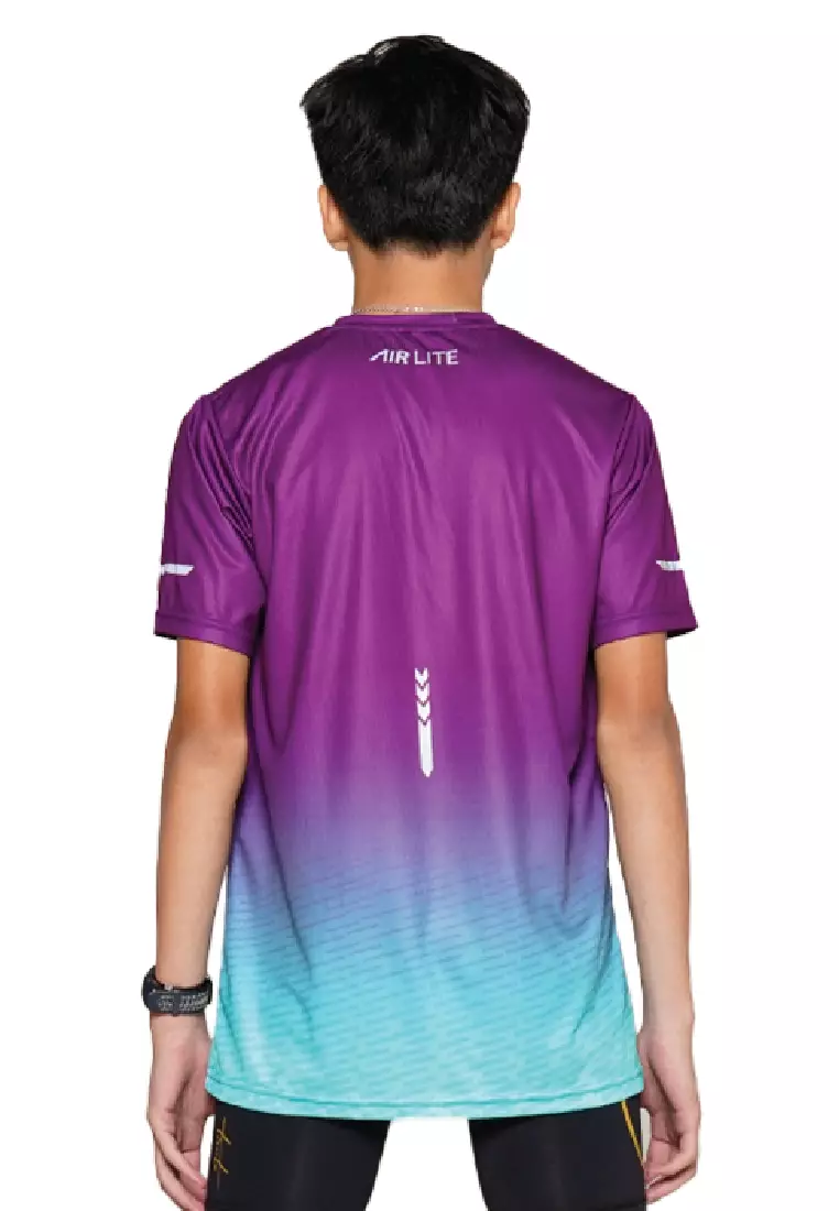 Tiento Baju Lari Ringan Jersey Running Anti UV Pria Dry Fit Lengan Pendek Airlite Bluedemon
