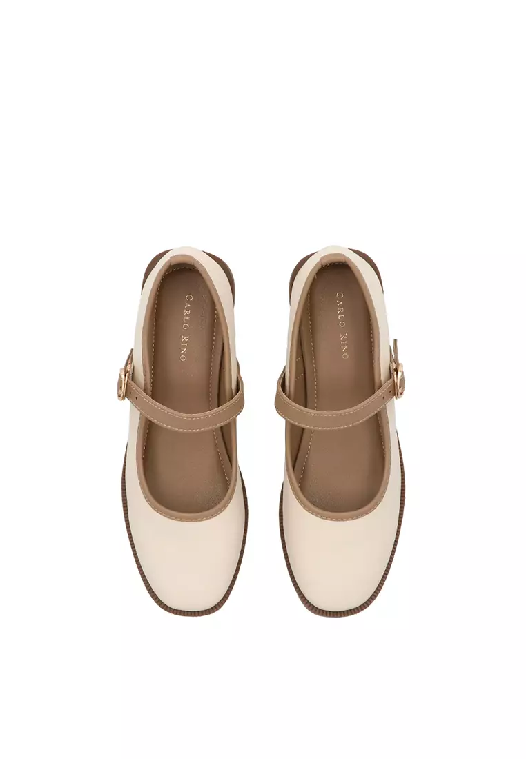 Beige Elise Soft Strap Ballerinas