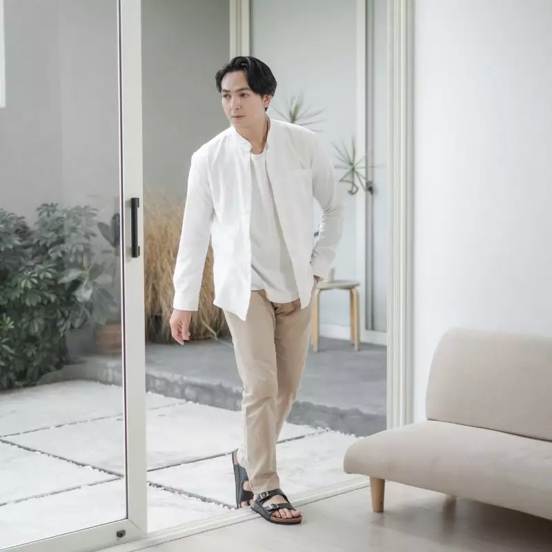 Cogen Sandal Pria Sendal Kulit Birken Vintage - Opera Black