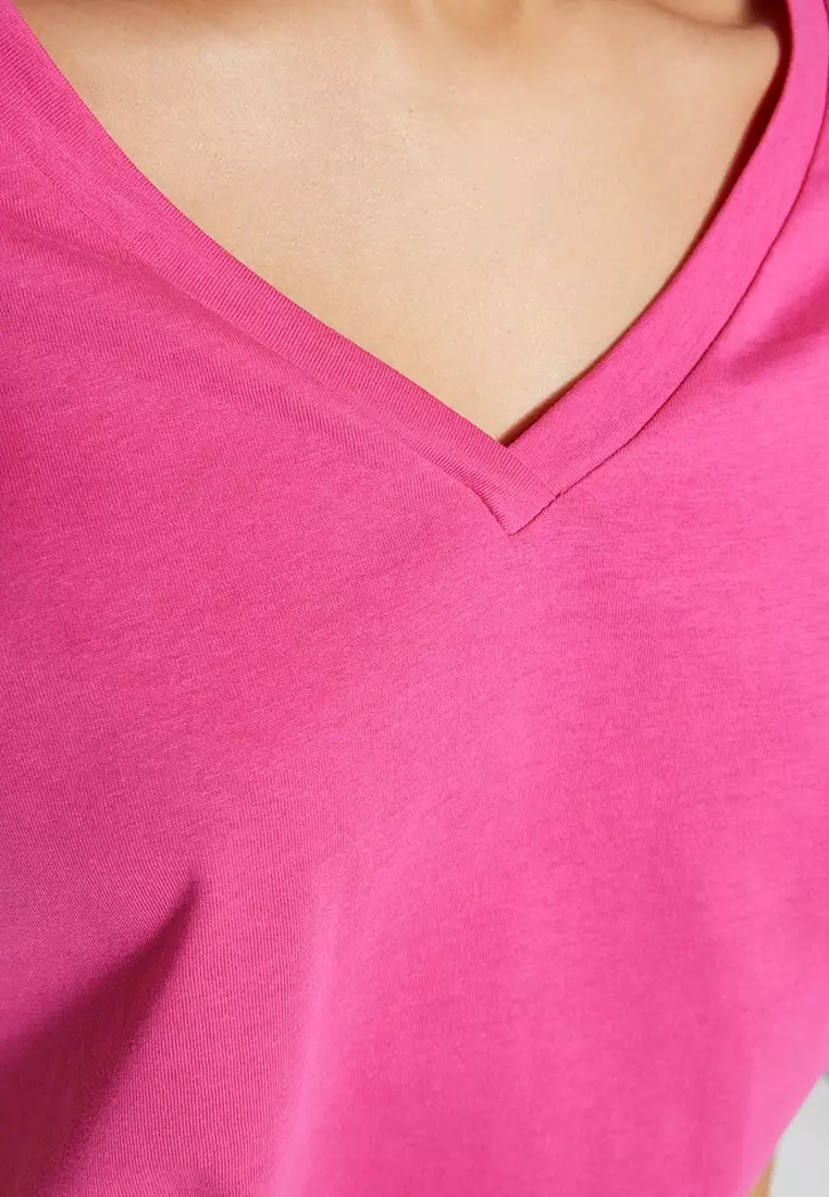 Cotton V-Neck T-Shirt
