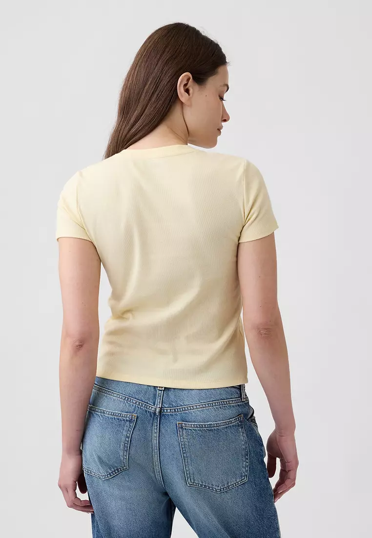 Short Sleeves Ribbed Cardigan