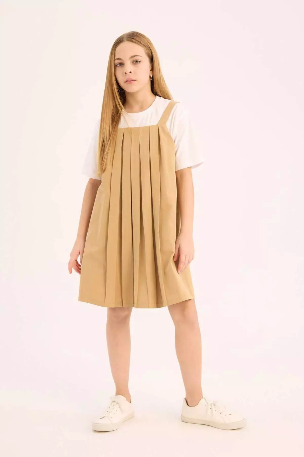 Girls Pleated Strap Summer Dress E0844A825Sm