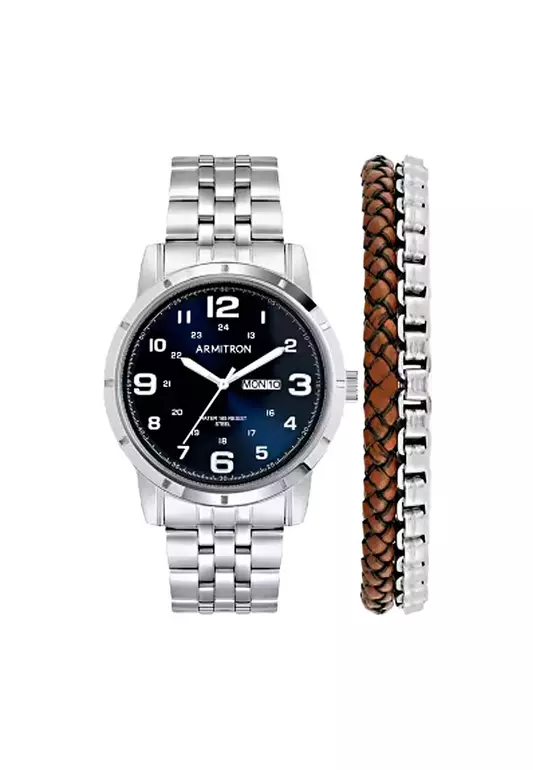 Men's Silver Stainless Steel Bracelet Analog Watch AR-20/5539NVSVST