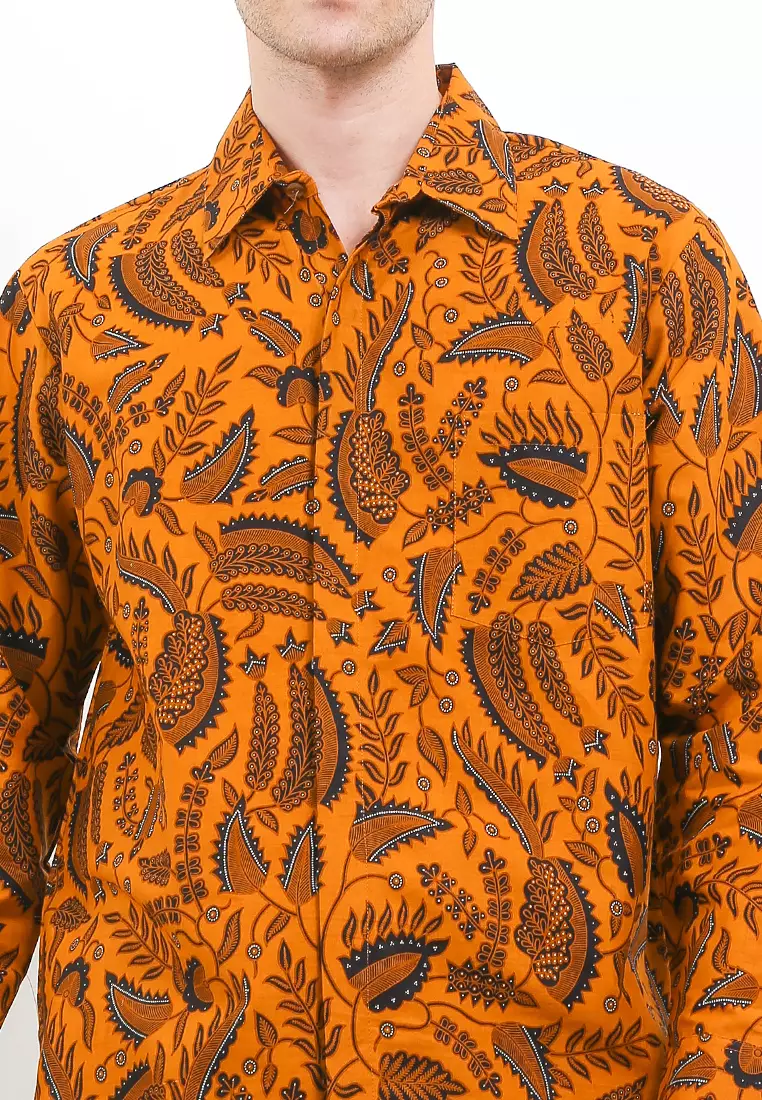 Kemeja Batik Lengan Panjang Motif Pisang Wulan