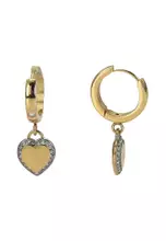 Buy Guess 25mm Huggies Heart Dangle Earrings 2024 Online ZALORA