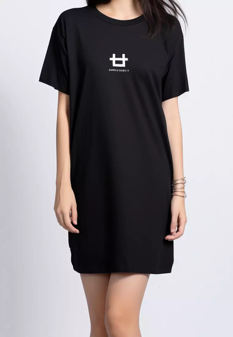 LTB88 daster kaos dress ld sdi logo blk Hitam