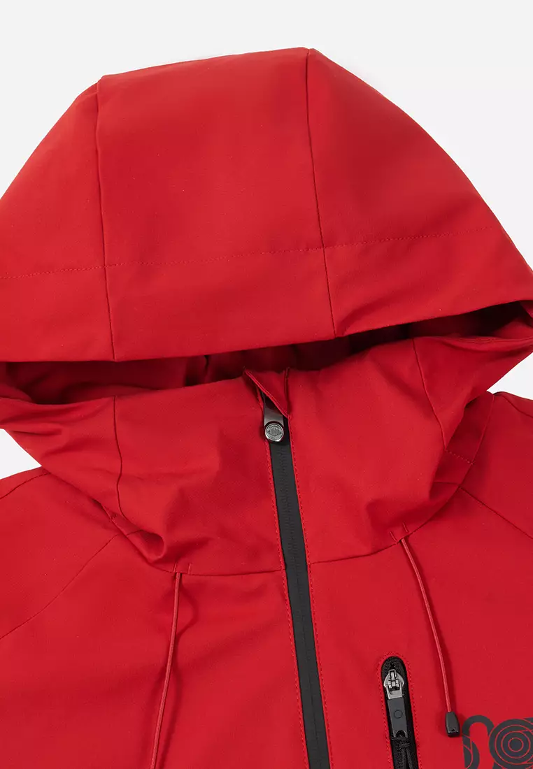 男裝馬年主題LOGO寬鬆防風防潑水連帽外套