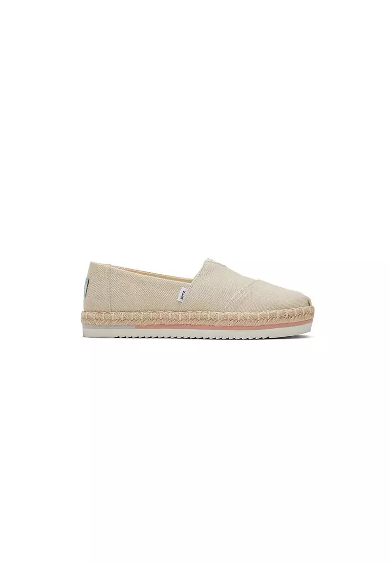Women Alpargata Platform Rope Natural Heavy Twill Shoes