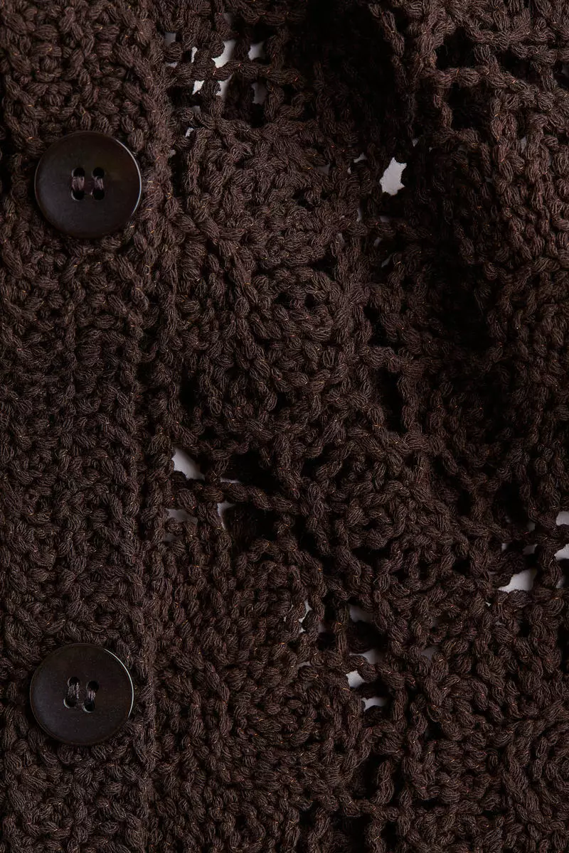 Crochet-look cardigan