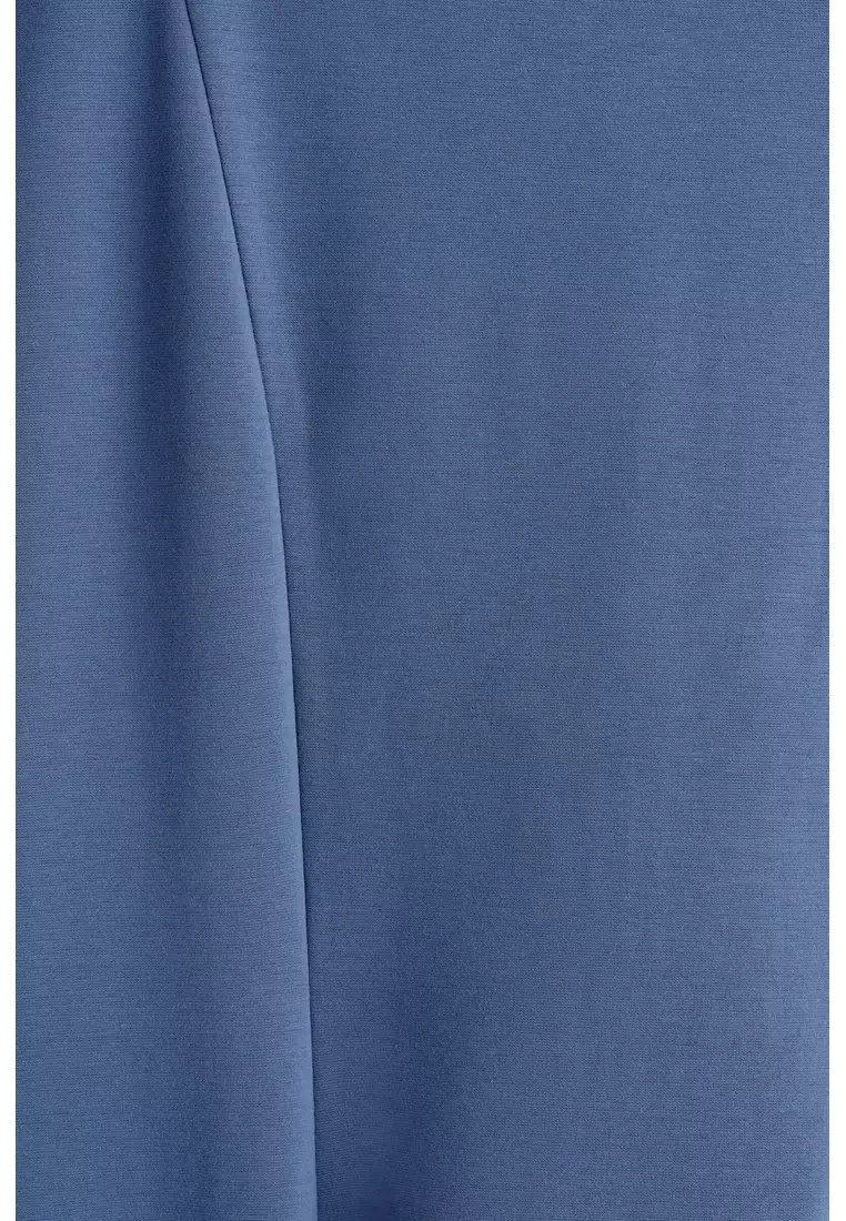 SCULPTURAL JERSEY MIDI DRESS