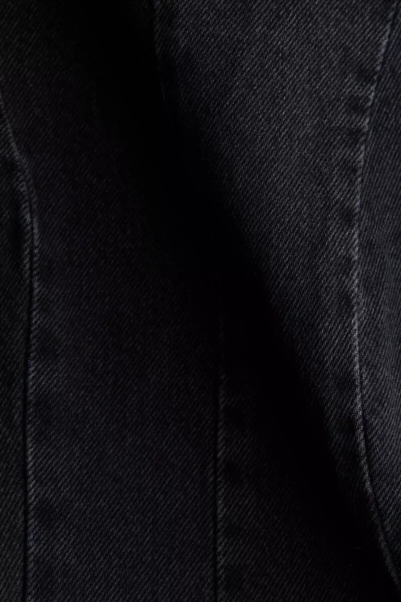 Flared-skirt denim dress