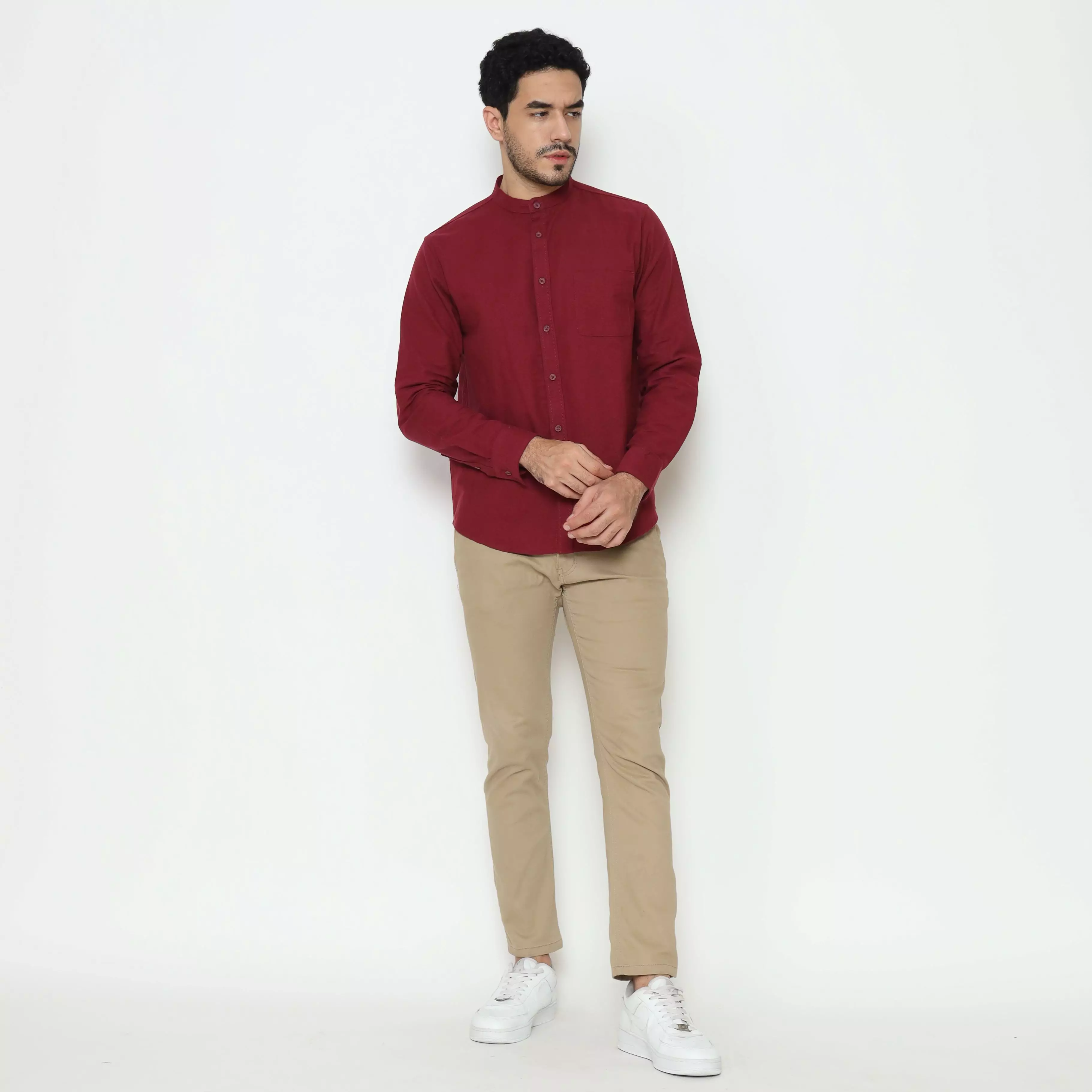 AMK Kemeja Pria  Lengan Panjang SHG Ringga L/S Maroon