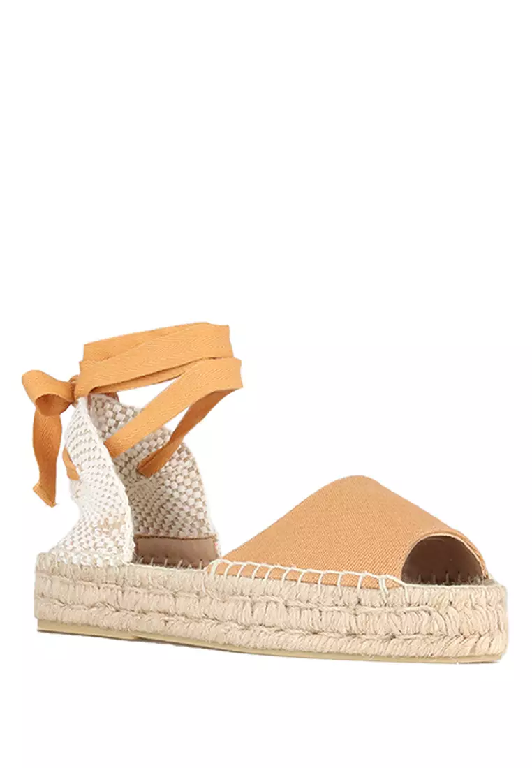 Discount on Espadril  shoes - SKU: Ibiza Peep Toe Cinnamon