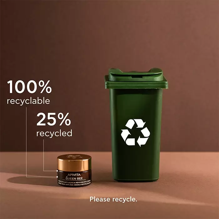 Apivita Queen Bee Absolute Anti-Aging & Reviving Eye Cream 15 ml | Krim Mata Anti Aging Mengencangkan Menyamarkan Kerutan Mengangkat Eyelid Mencerahkan Bawah Mata