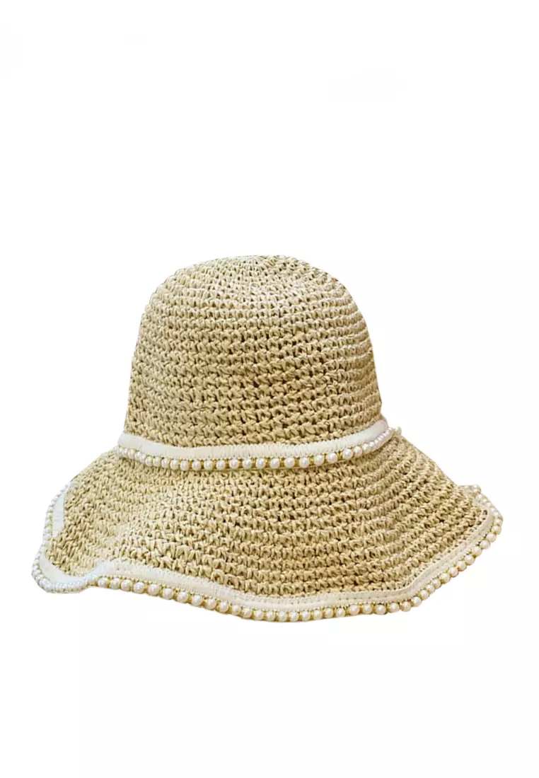 Buy XAFITI Weaving pearl straw hat 2025 Online ZALORA