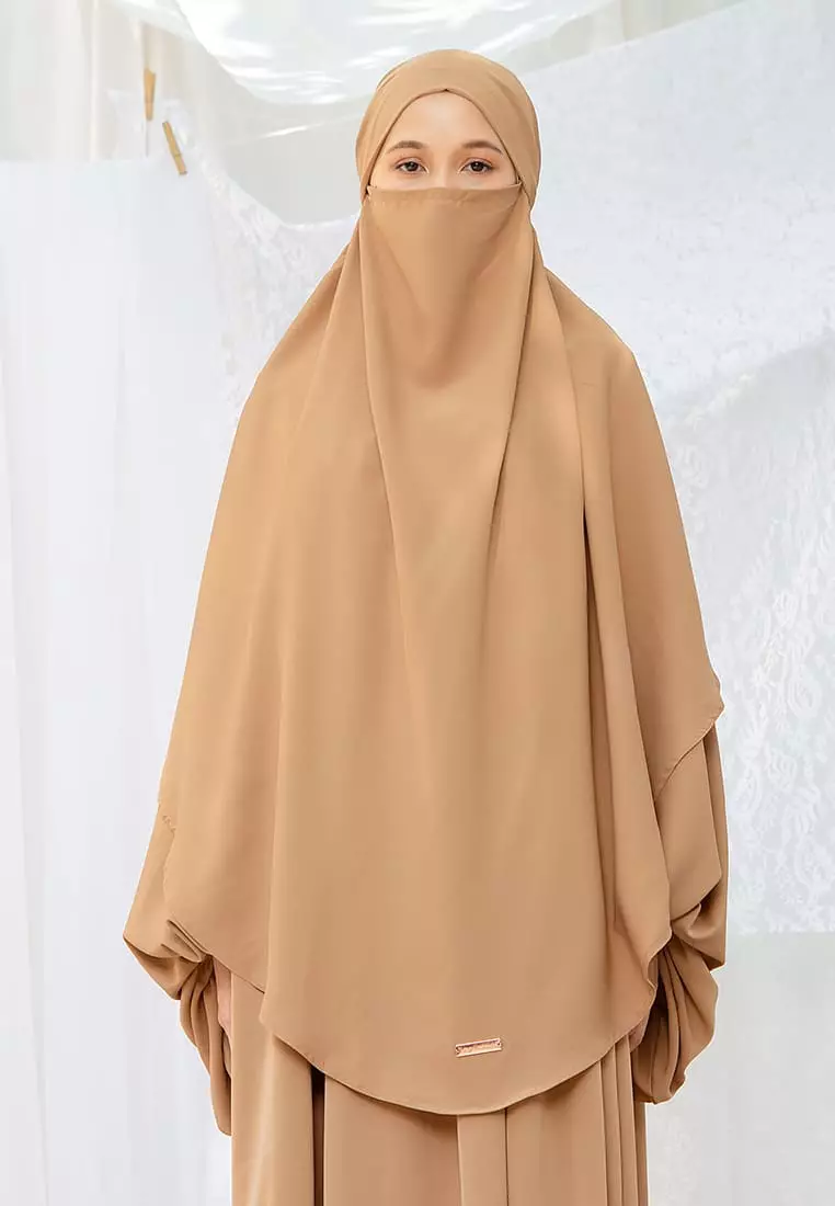 Mida Abaya Khimar Set Caramel (Lozy x Hamidah)