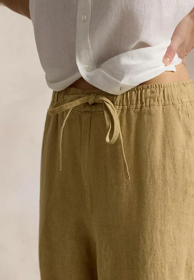 Polo Ralph Lauren Women Linen Drawstring Pant