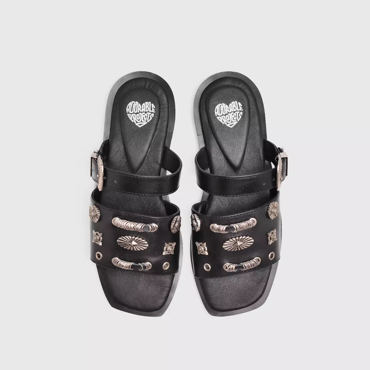 Finly Sandals Genuine Leather Black