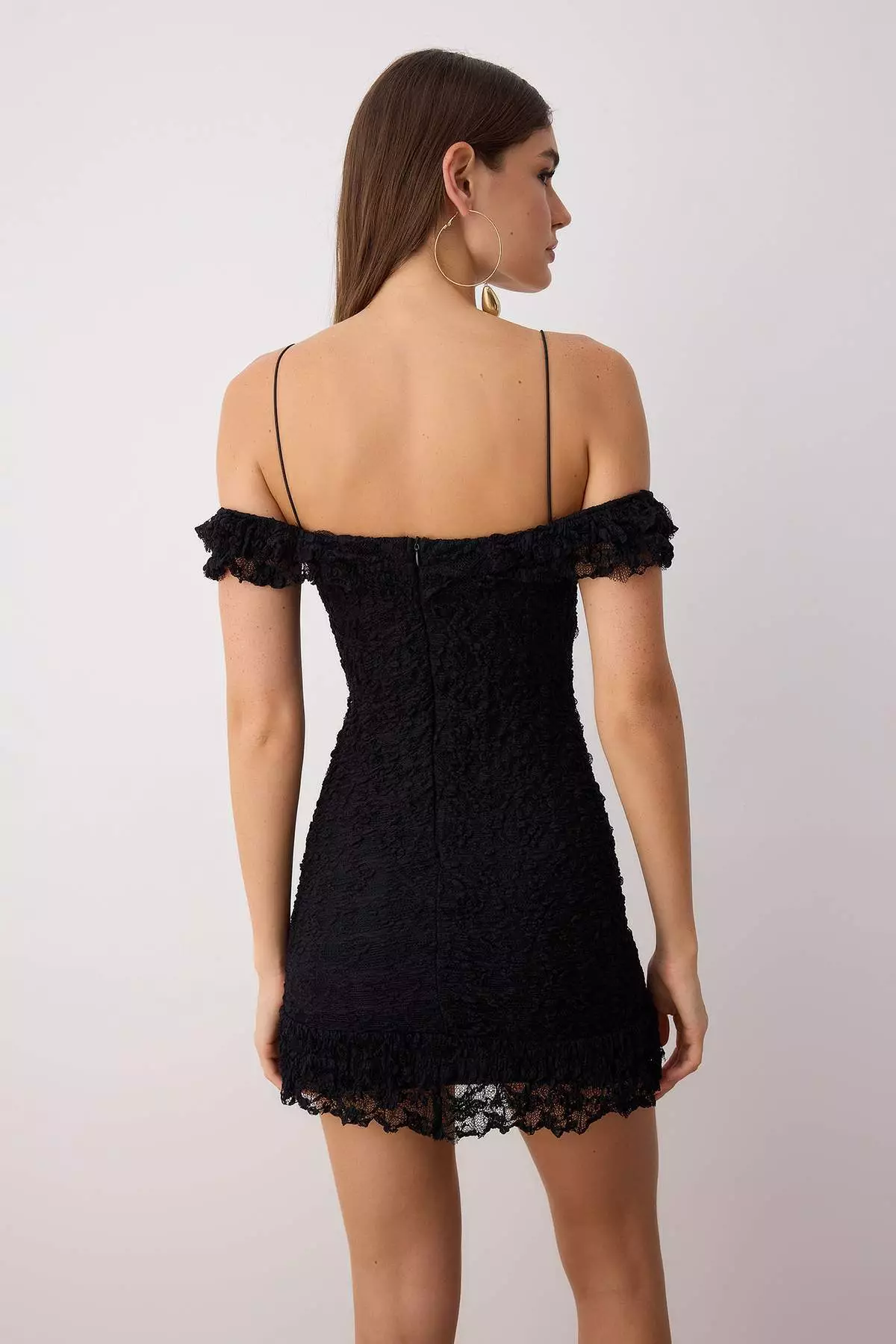 Black Bodycon Lace Mini Elegant Dress