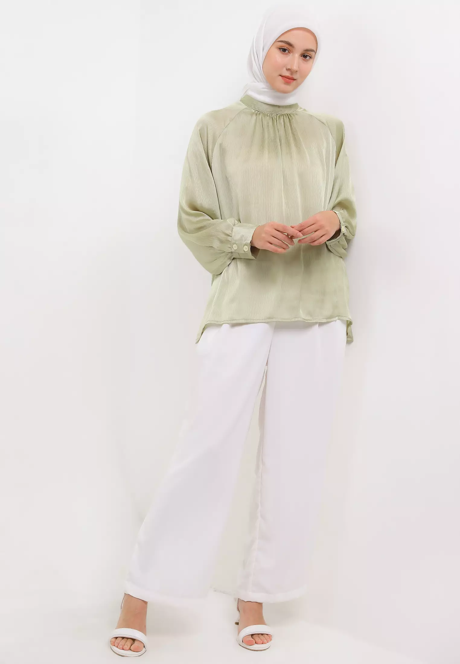 MFMW Adalinda Atasan Blouse Sage