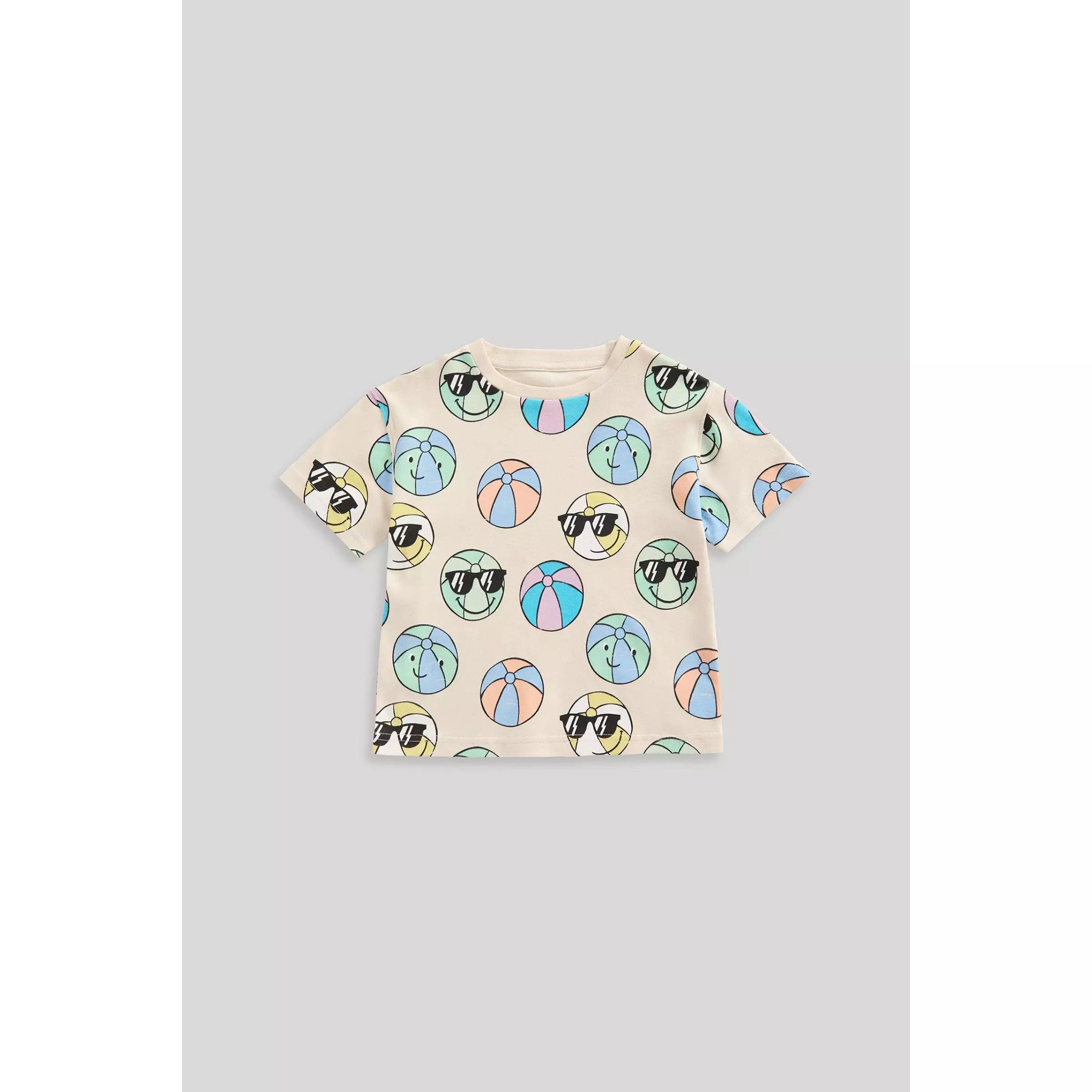 Mothercare Beach Ball T-Shirt - Kaos Bayi Laki-laki (Krem)