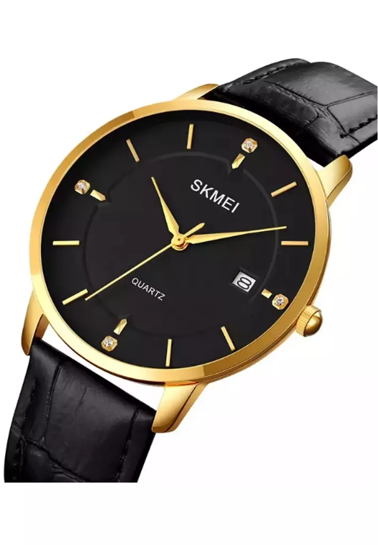 Jam Tangan Analog Pria Waterproof Strap Tali Material Leather BL11 ORIGINAL