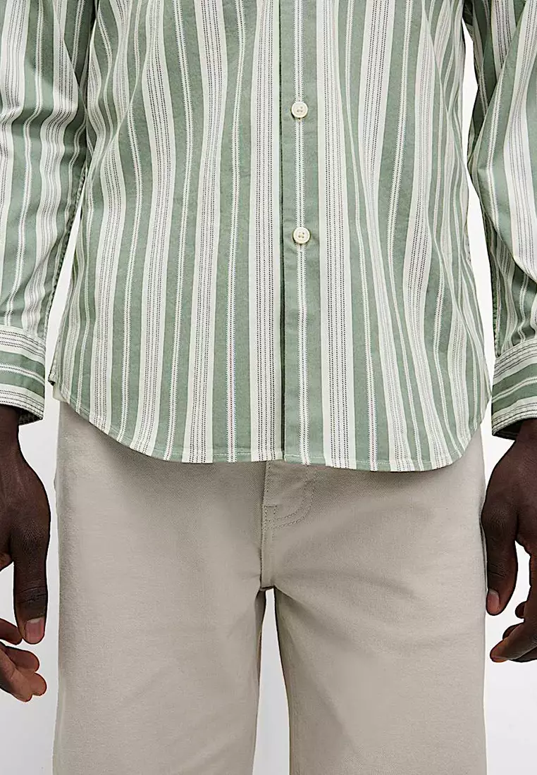 Cotton Rich Striped Shirt