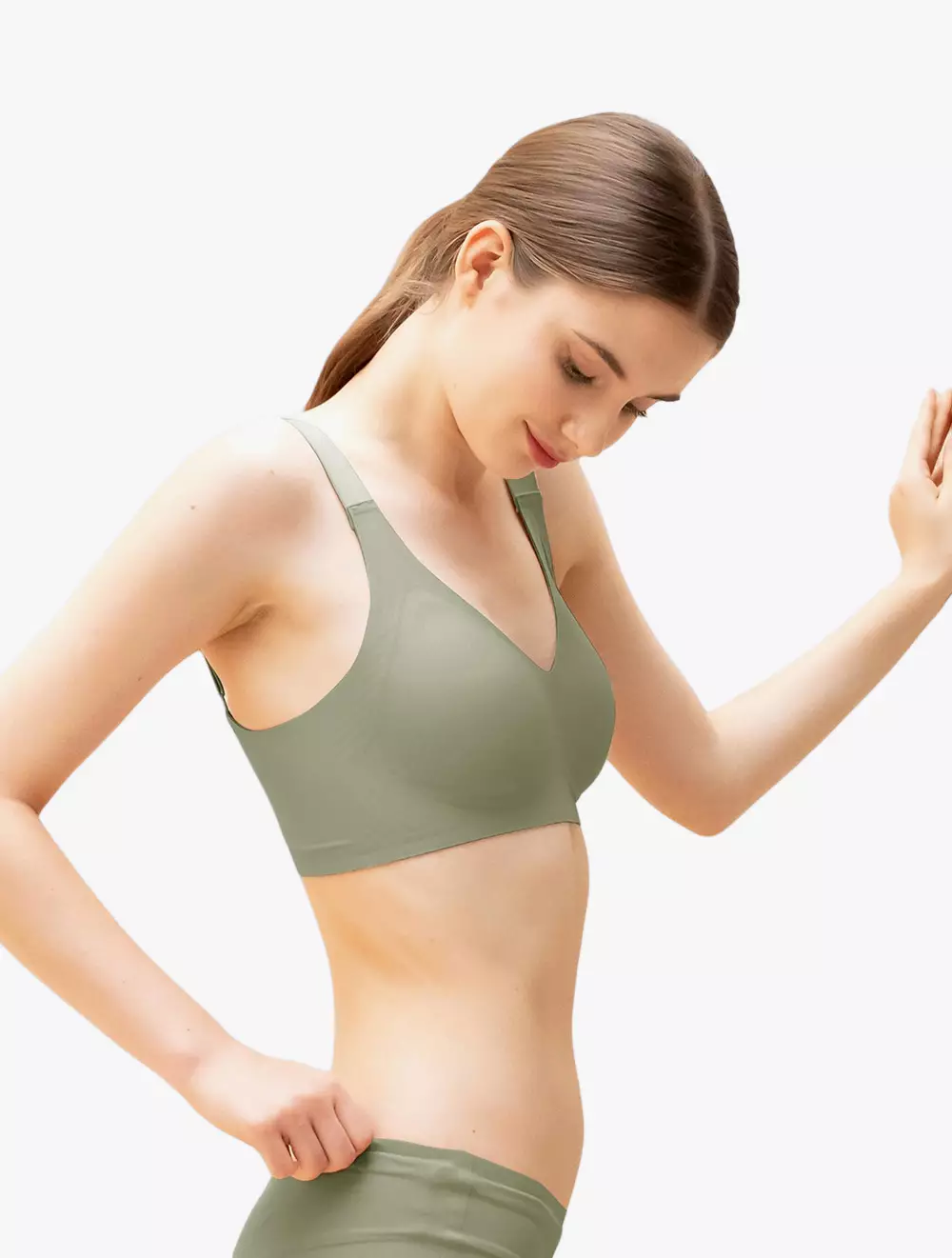 CYNTHIA SWEETIE PIE 3 PER 4 CUP BRA WIDE STRAP - Green