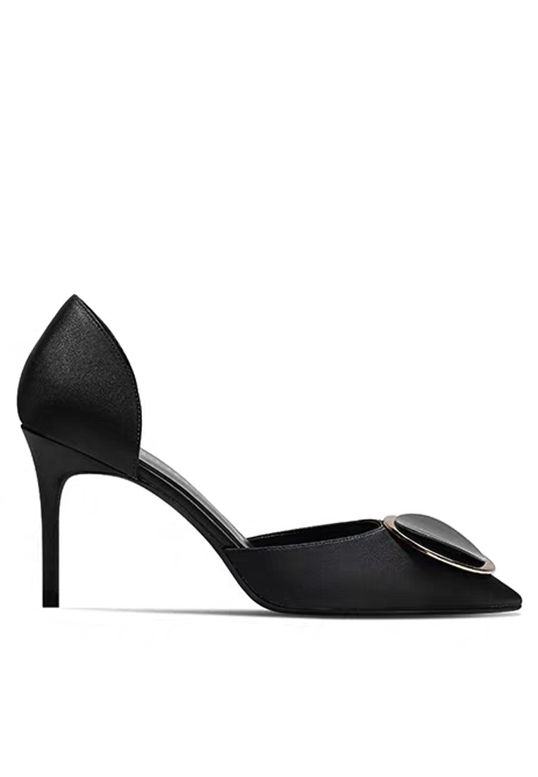 8CM Round Buckle Hollow High Heel Shoes DJX19-c