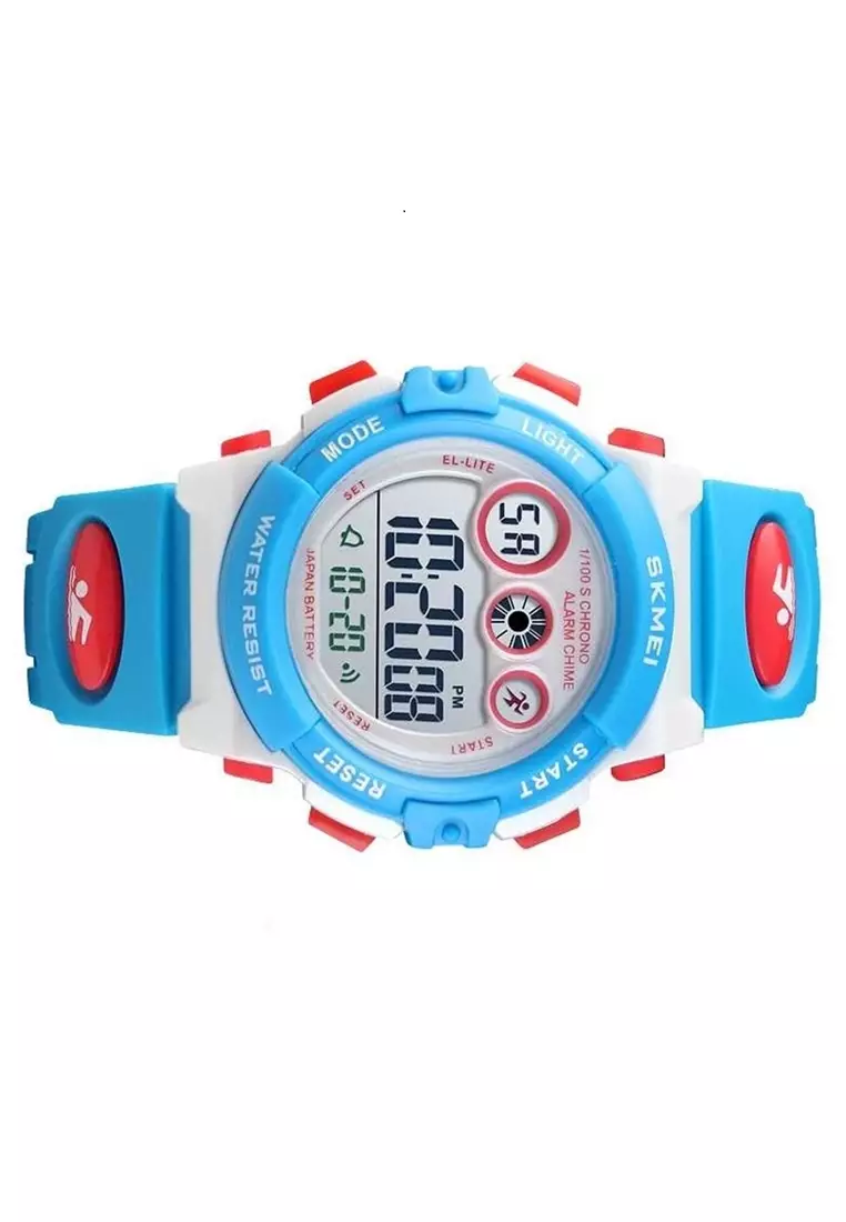 Jam Tangan Olahraga Wanita LED Waterproof 50m Strap Tali Material PU IS36 ORIGINAL