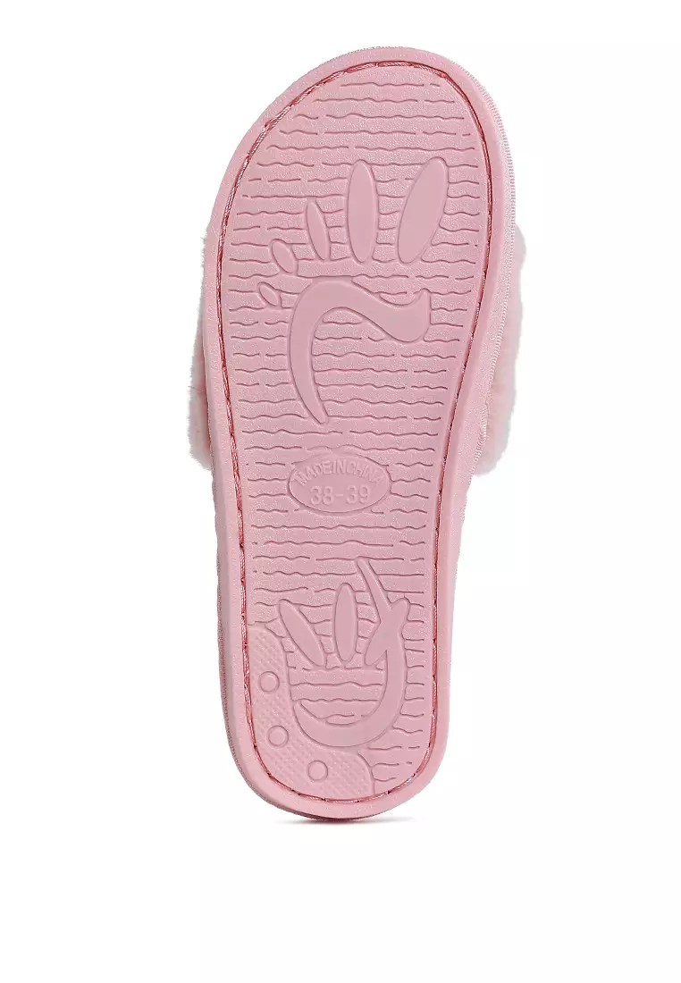 Sandal Bulu Warna Pink