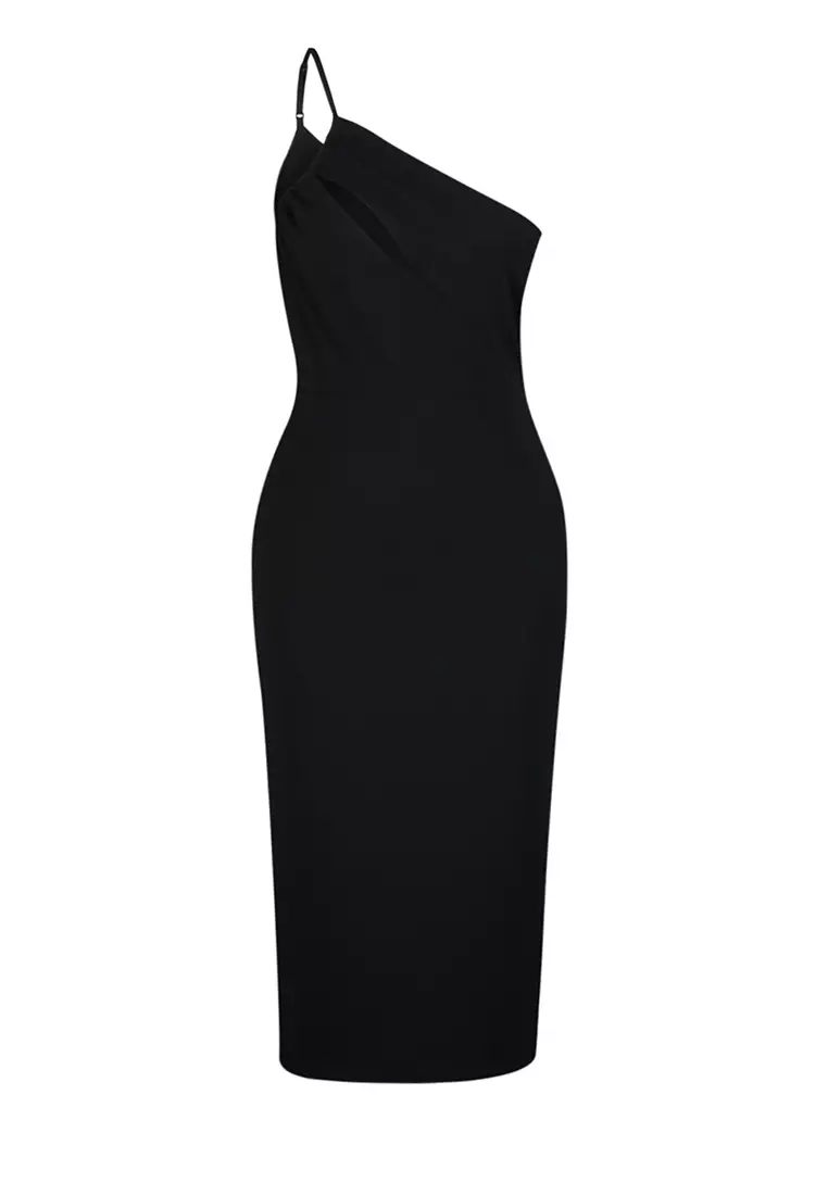 Fitted Cut Out Midi Dress