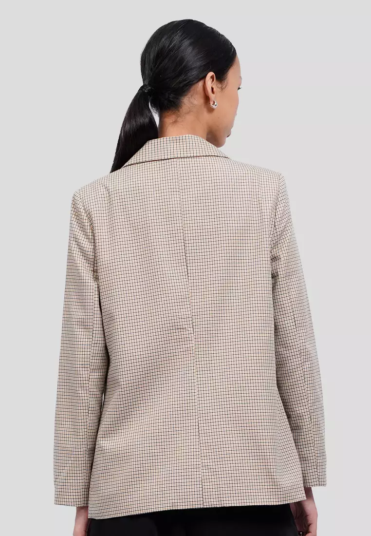 Houndstooth Oversized Blazer