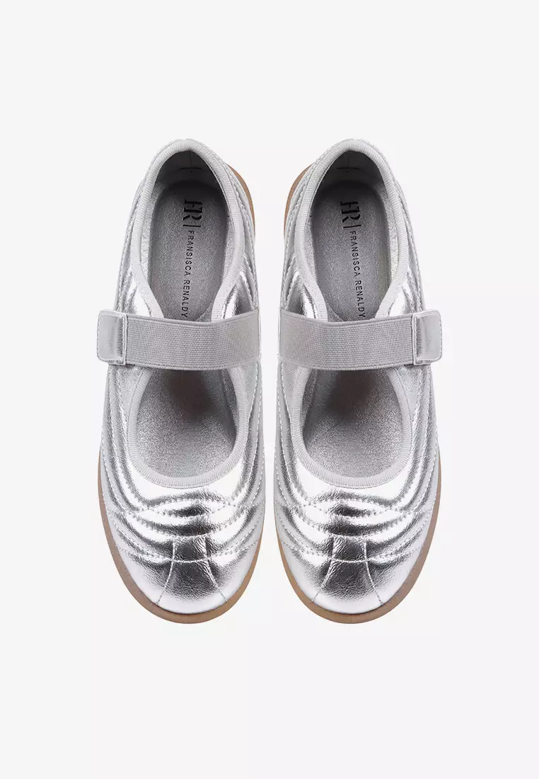 Sepatu Flat Shoes Metallic Wanita L.Colei