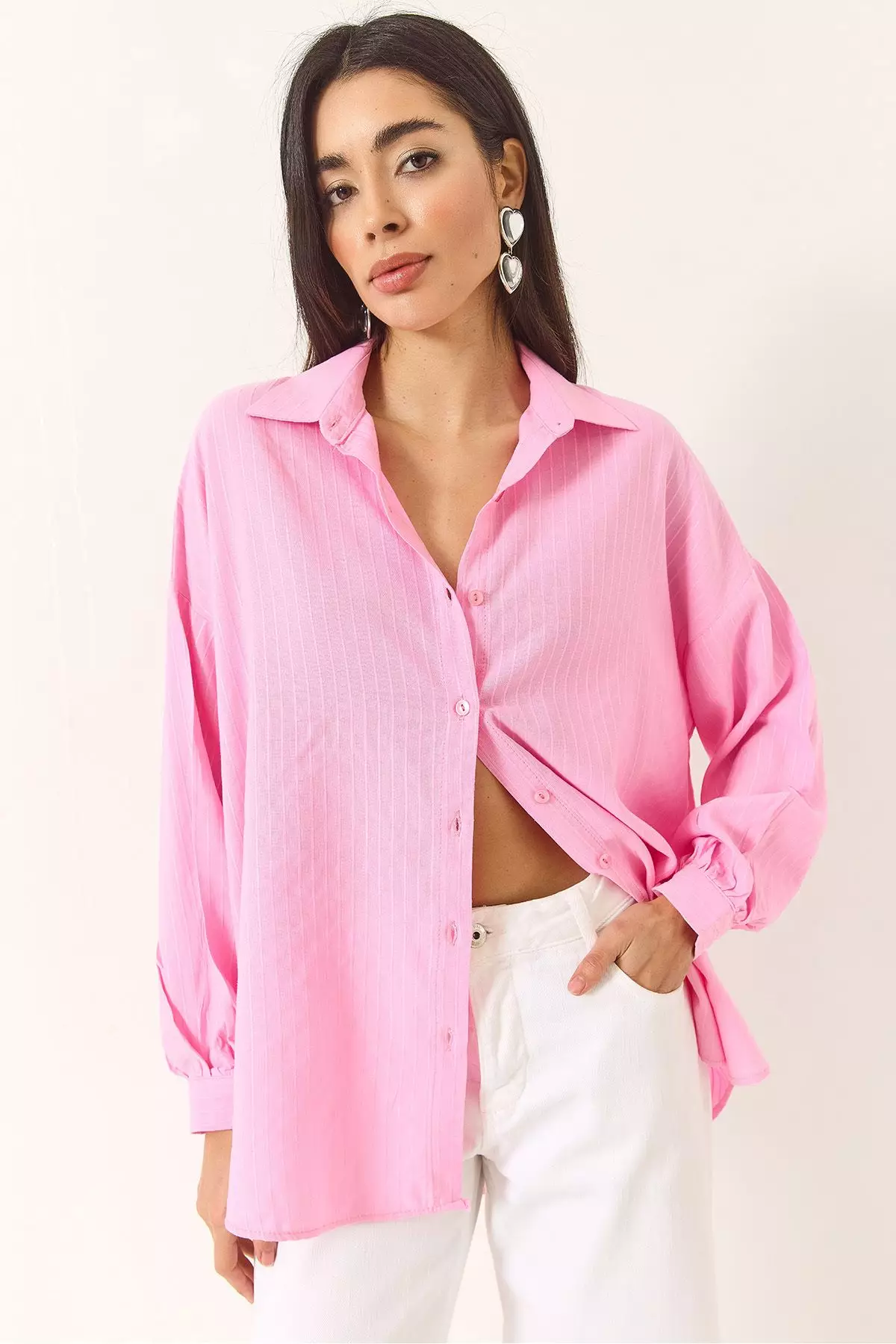 Women's Jacquard Linen Shirt 60171028