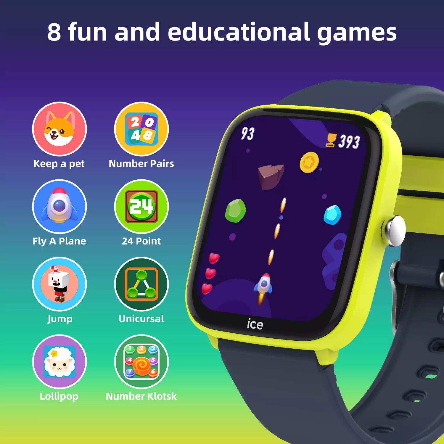 ICE Junior Smart Watch 2.0 rectangular 1.75 - Green Blue 40x35mm [022790]