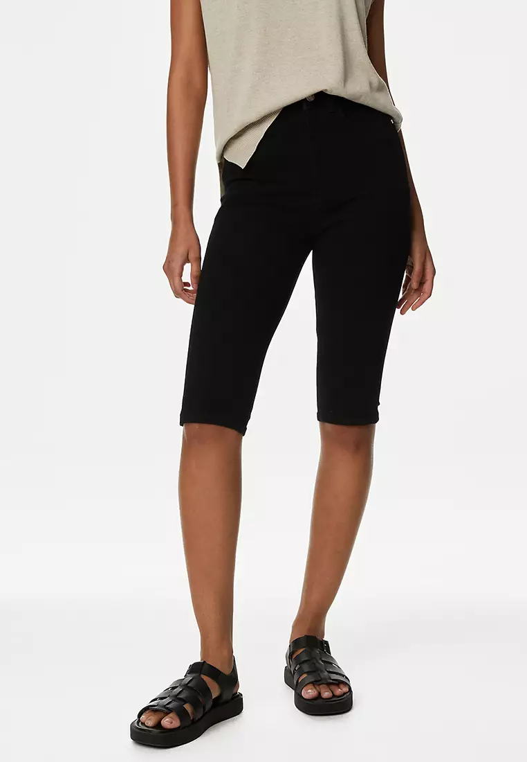 Magic Shaping Denim Knee Length Shorts