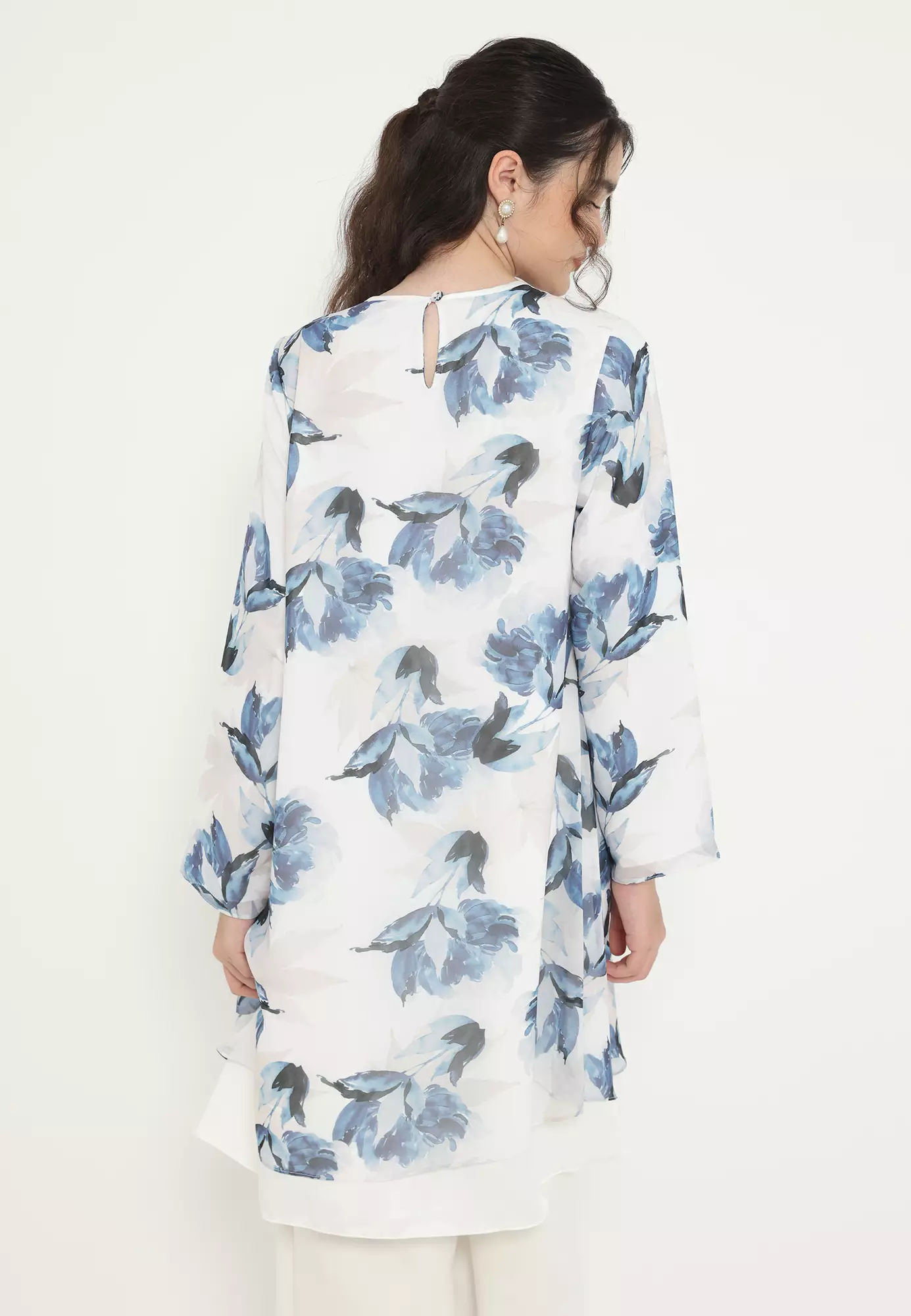 Tunic Floral Ocean Rust In White By Brilliant Girl Warna PUTIH