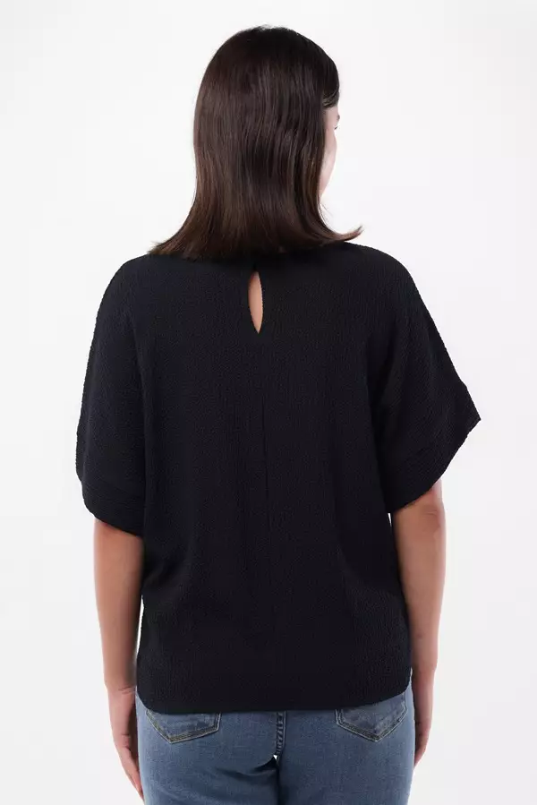 Minimal Bambi Batwing Crop Top - Navy