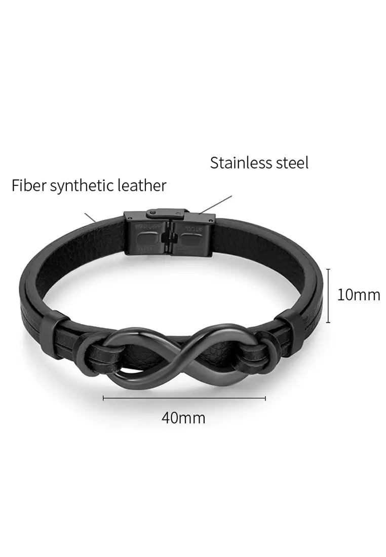 Buy Trendyshop Men s Leather Bracelet 2023 Online ZALORA Singapore