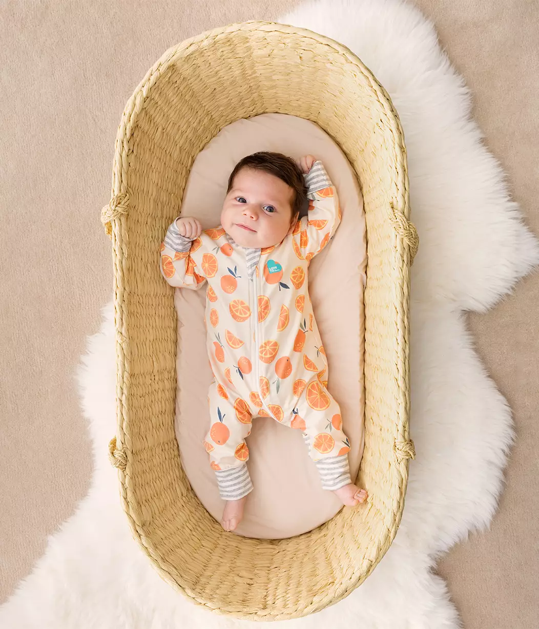 Love To Dream Footless Romper Sweet Dreams Orange - Pakaian Tidur Bayi Unisex (Oranye)