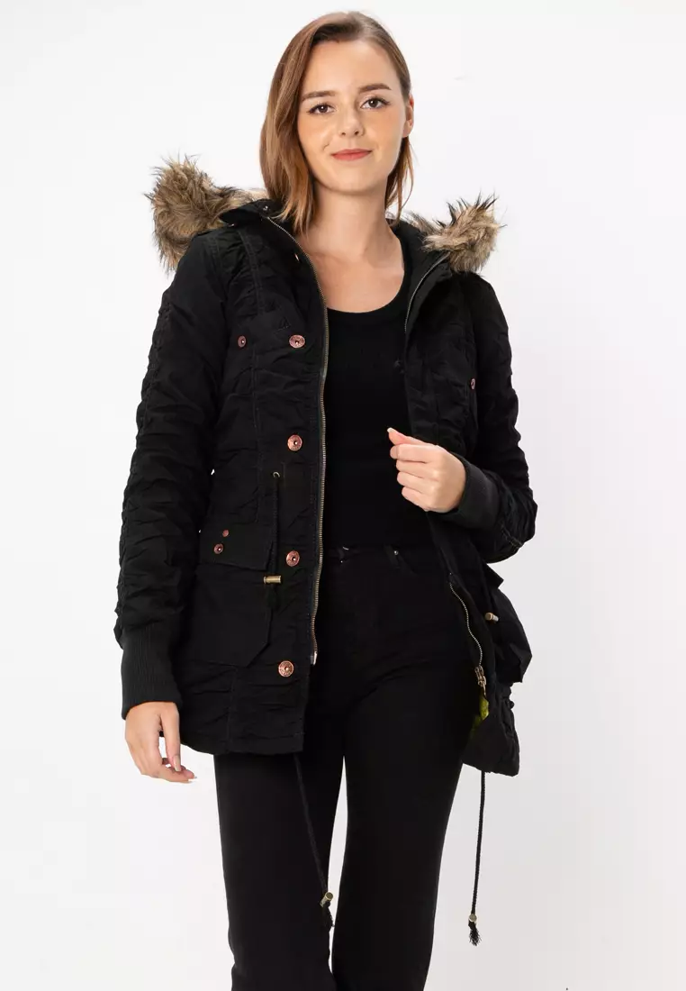 Buy Lois LJK LADIES PARKA WITH FUR-TRIMMED HOOD 2025 Online - Main Image