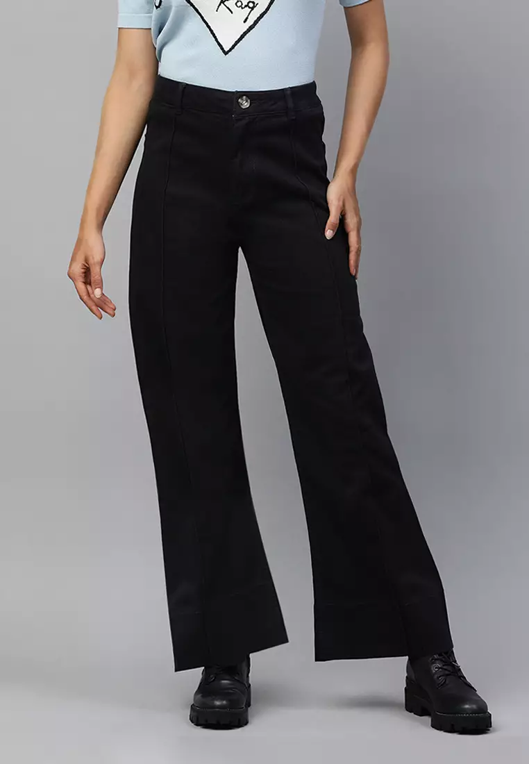 Buy London Rag Black Flared Pants for Women 2024 Online