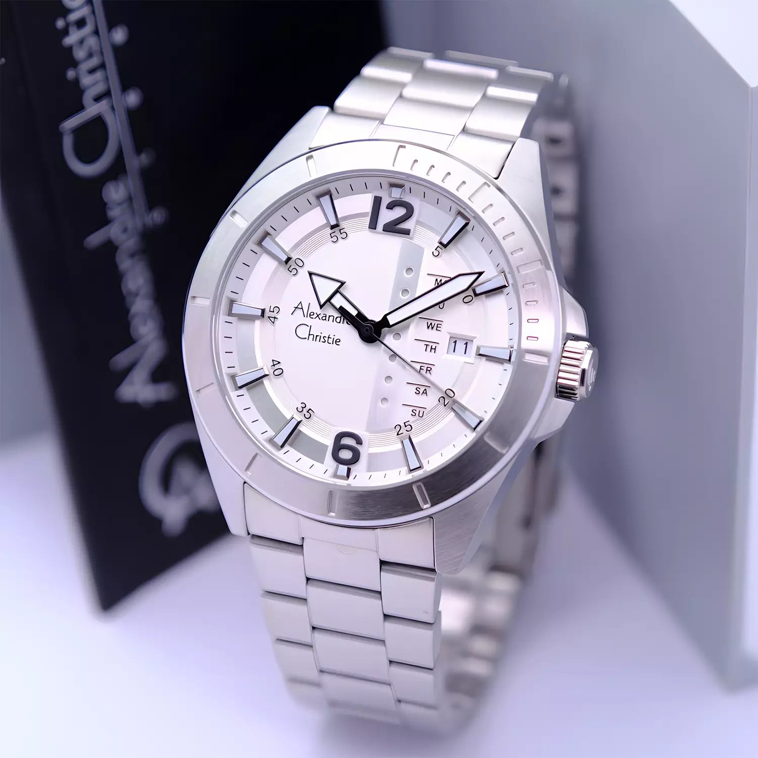 Jam Tangan Analog Pria - Sport Series - Silver Stainless Steel - 6535 MEBSSSL
