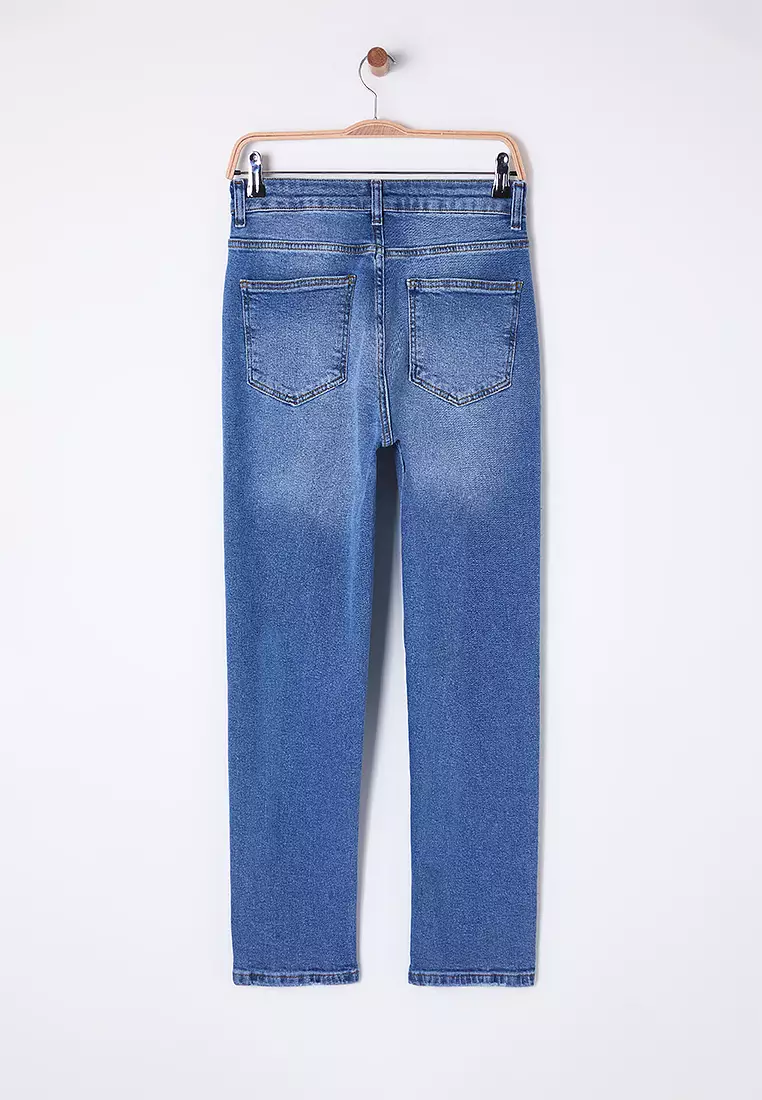 High Waist Comfort Mom Jeans