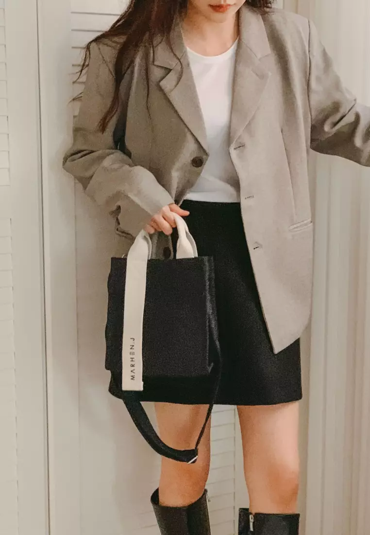 RICKY MINI Canvas Crossbody Bag Black