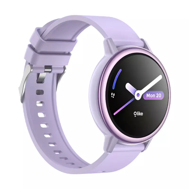 Jam Tangan Unisex Olike Interstellar FW5 Smartwatch With Battery Bluetooth Call Purple Rubber Strap