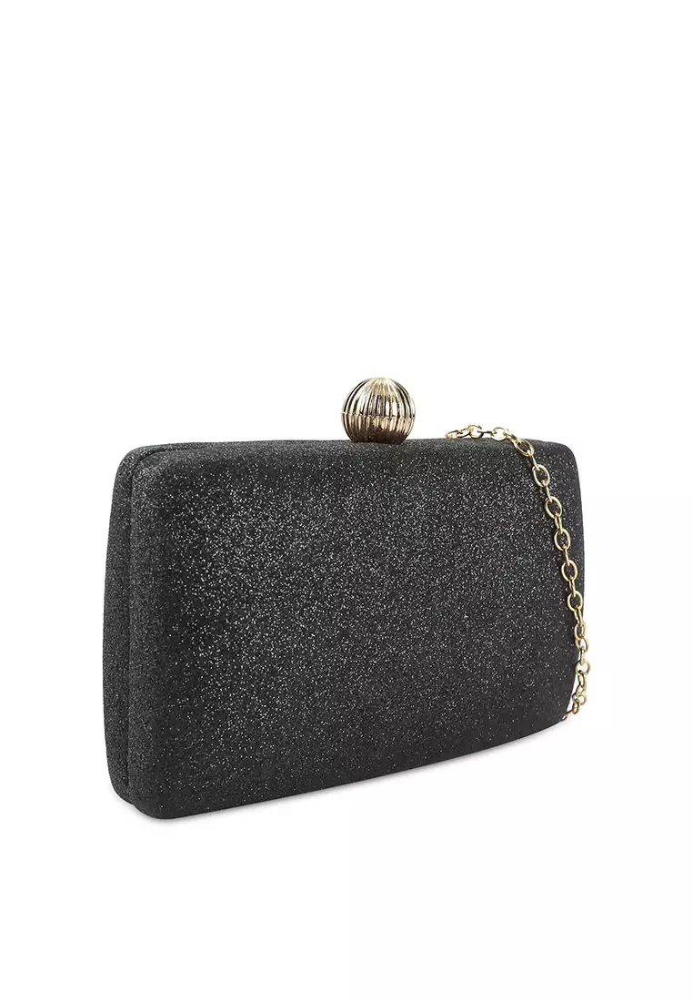 Red and black clutch purse top
