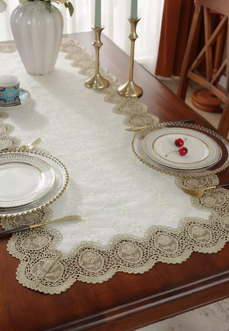 Buy RamsHomeDecor RamsHomeDecor Embroidered Lace / Runner / Runner